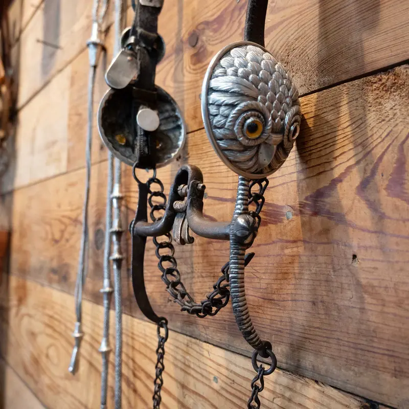 Vintage Owl Silver Bridle Rig w/Matching Reins