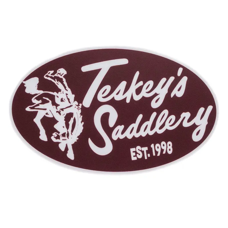 Teskey Saddlery Retro Large Oval Sticker