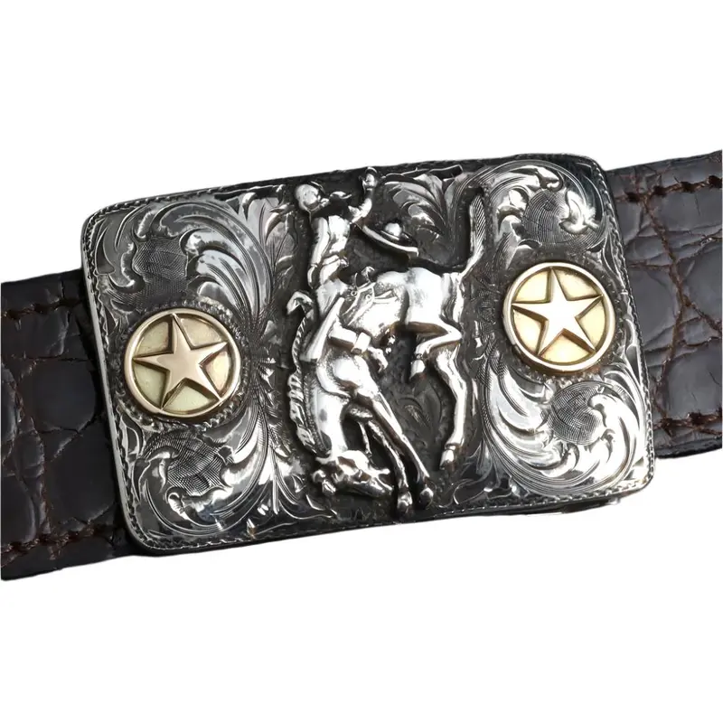 Comstock Heritage Bronc & Stars Belt Buckle