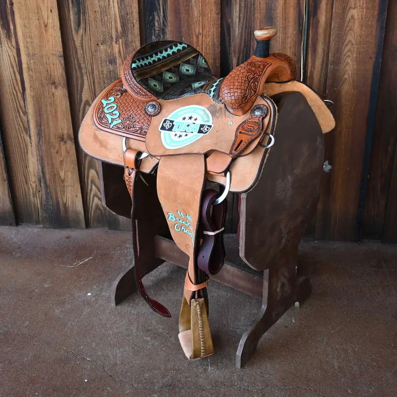 14" USED LOREDO TEAM ROPING SADDLE
