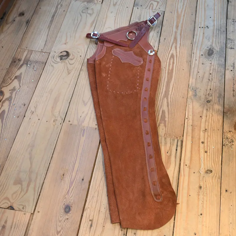Large Rust Rough-Out Shotgun Chaps