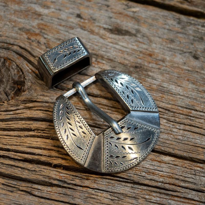 Wayne Dollar Silver Mounted Headstall Buckle