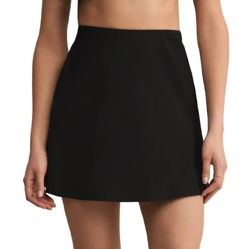 Z Supply Black Chablis Mini Skirt