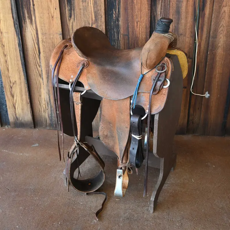 16" USED TESKEY'S STRIP DOWN RANCH SADDLE