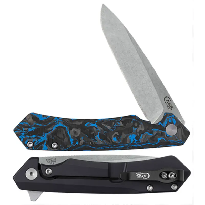 Black Anodized Aluminum and Marbled Black Carbon Fiber