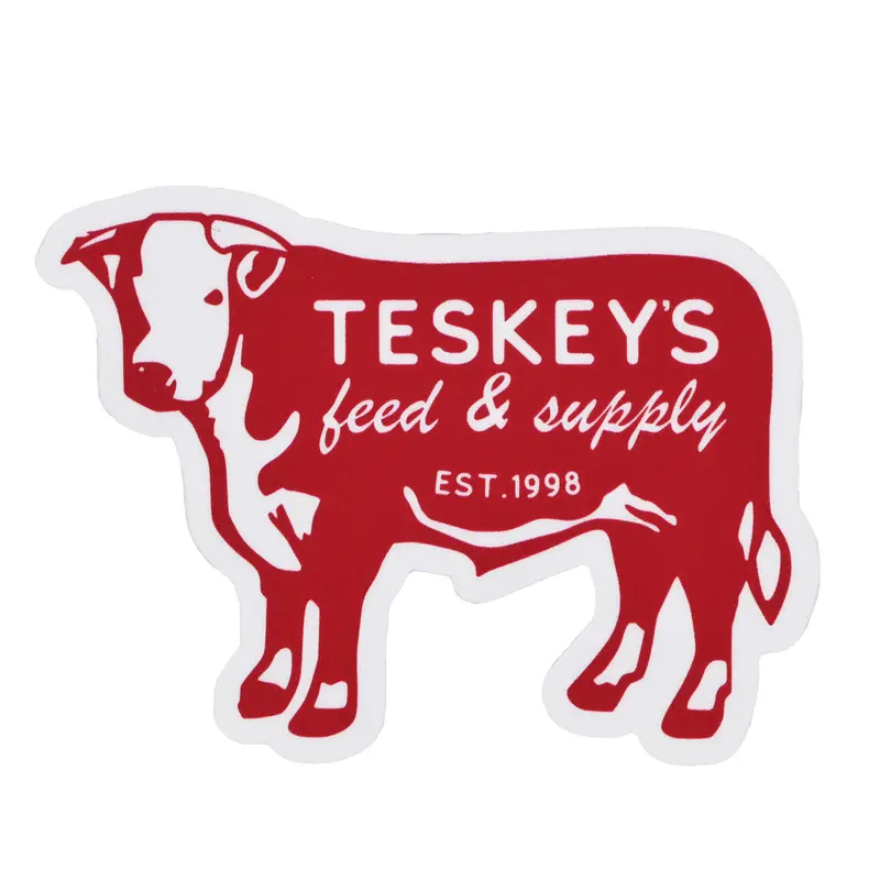 Teskey's Feed & Supply Hereford Bull Sticker