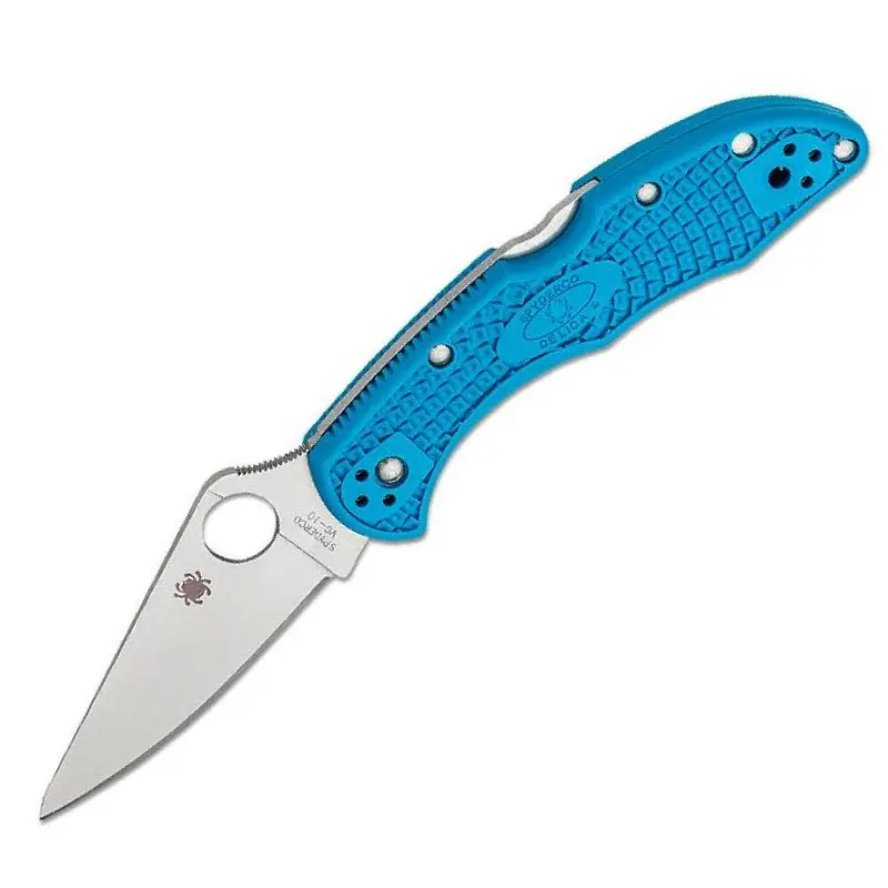 Spyderco Delica 4 Lightweight Blue Flat Ground