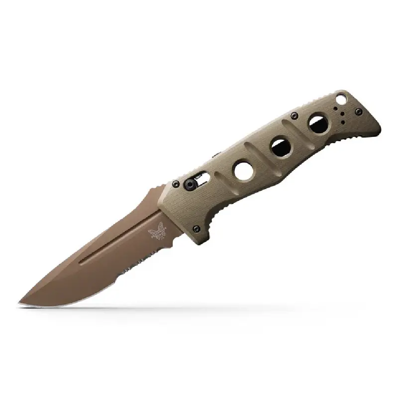Benchmade Auto Adamas OD Green G10 Half-Serrated