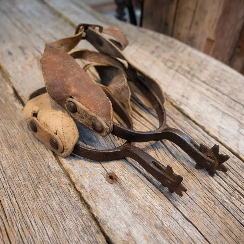Antique Cowboy Spurs with Straps