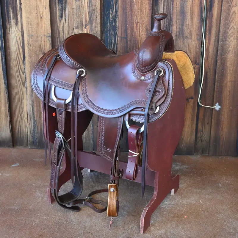 16" USED JEFF SMITH RANCH CUTTER SADDLE