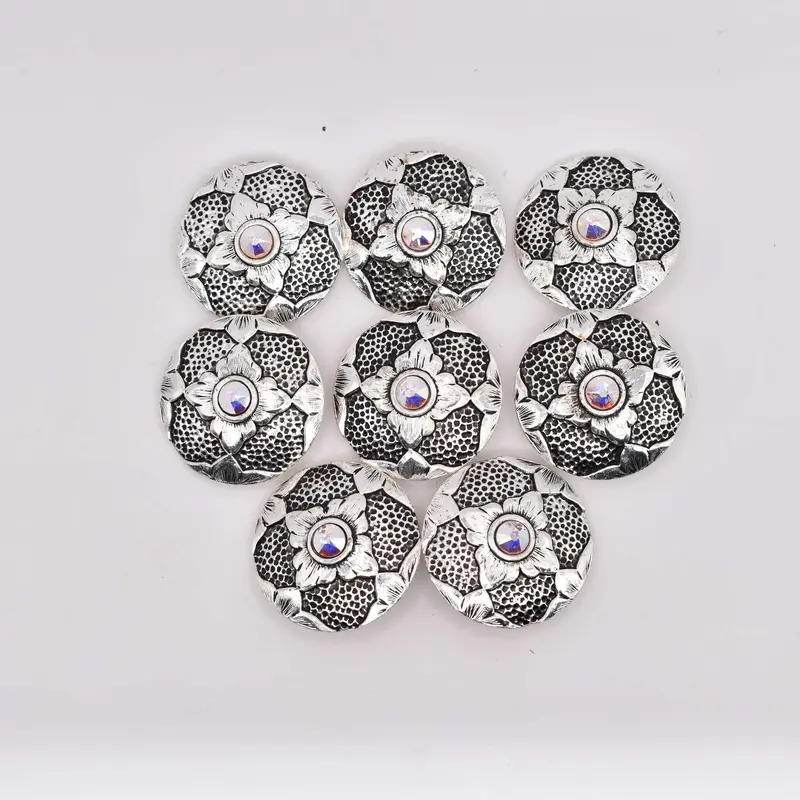 NEW Rhinstone Floral Concho Set Of 8