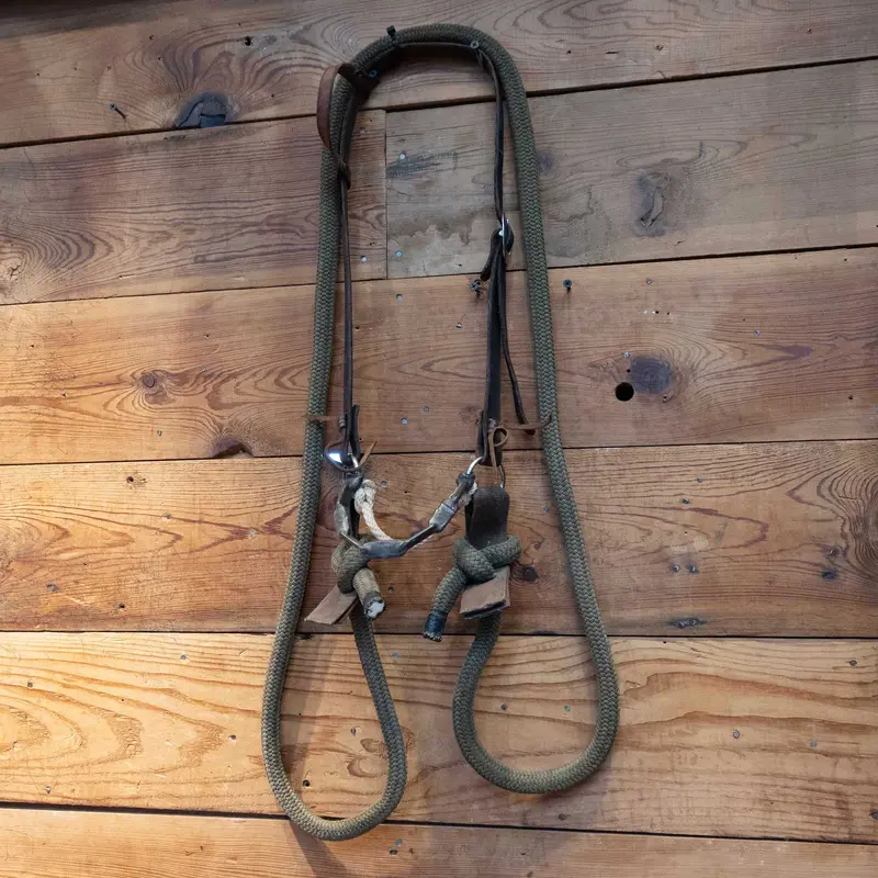 Side Pull with Ship Rope Reins Bridle Rig