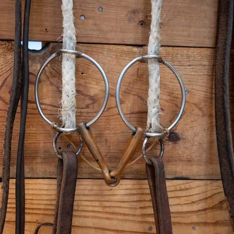 Smooth Copper Snaffle Draw Gag Rig