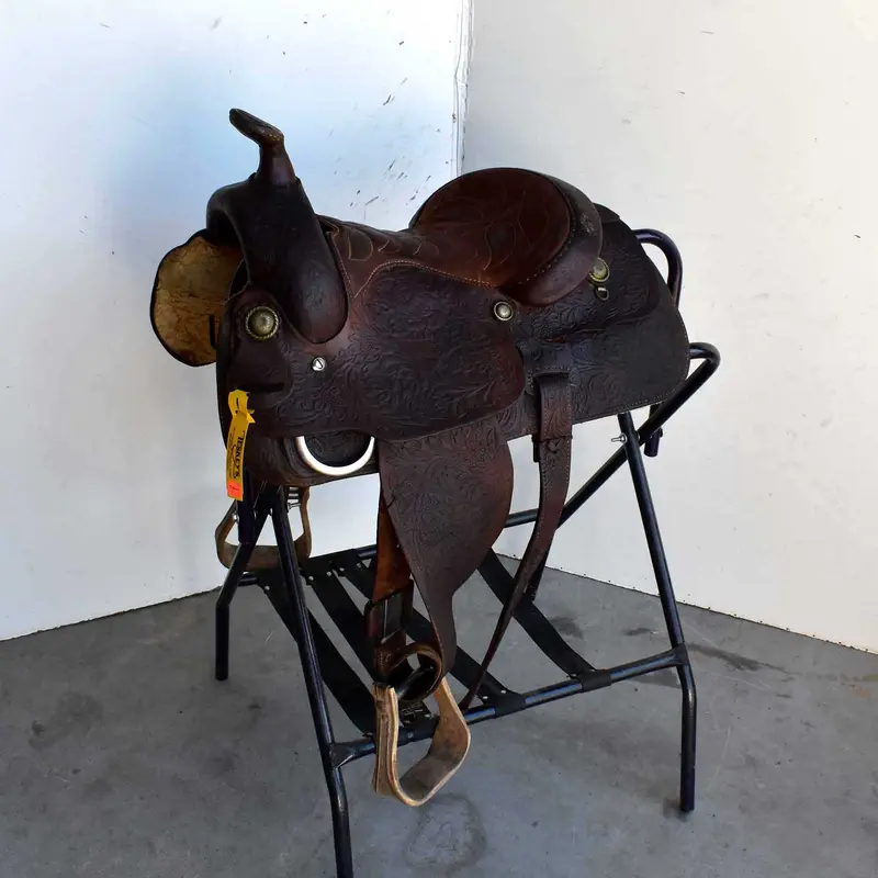 Used 13" Longhorn Non-Rider Decor Only Saddle