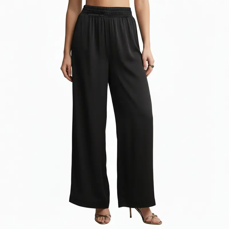 Z Supply Isolde Satin Black Pant