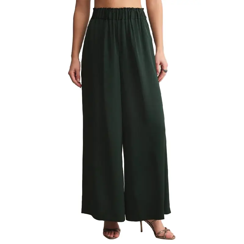 Z Supply Isolde Satin Garland Green Pant