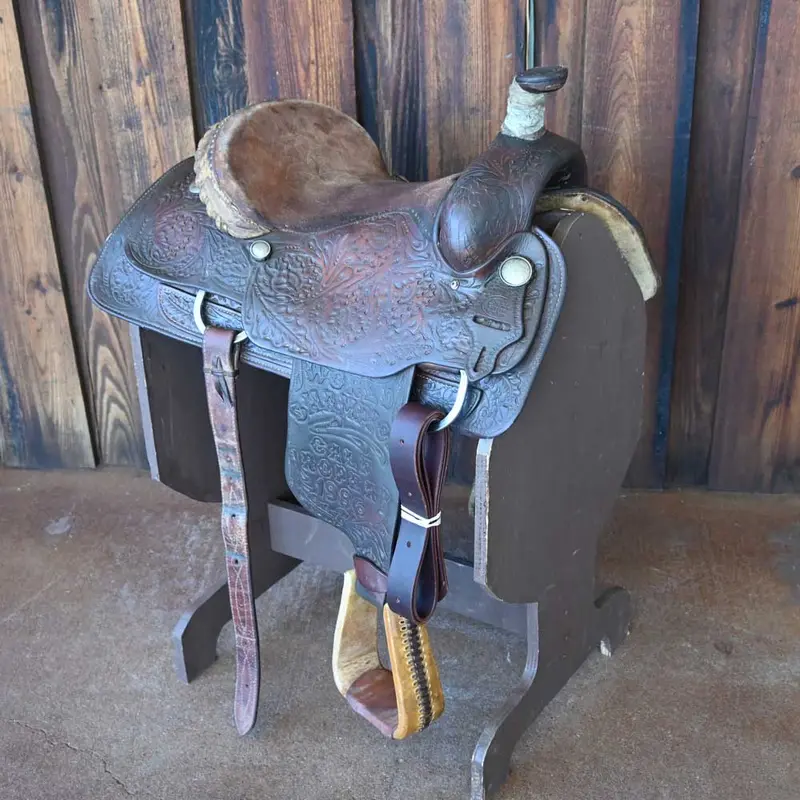 14.5" USED DEE PICKET TEAM ROPING SADDLE