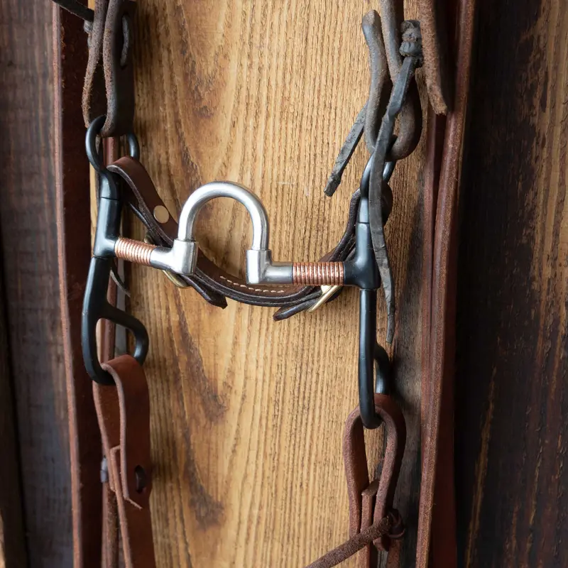 Correction with Copper Bars Leather Bridle Rig