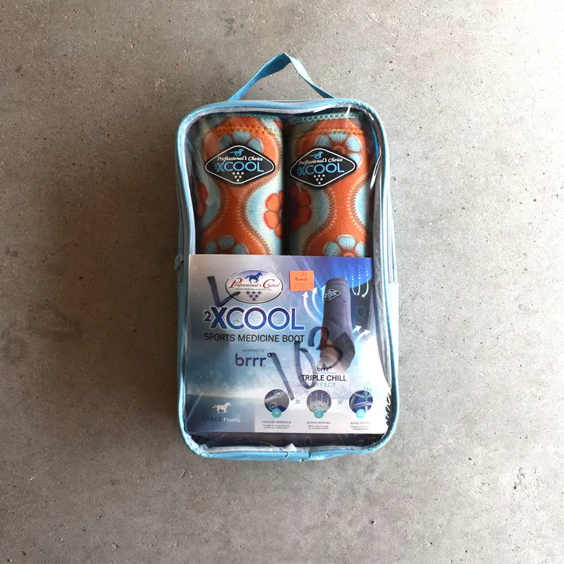 NEW Professional Choice 2xCool Sports Medicine Boots 2 Pack Front Flower Print