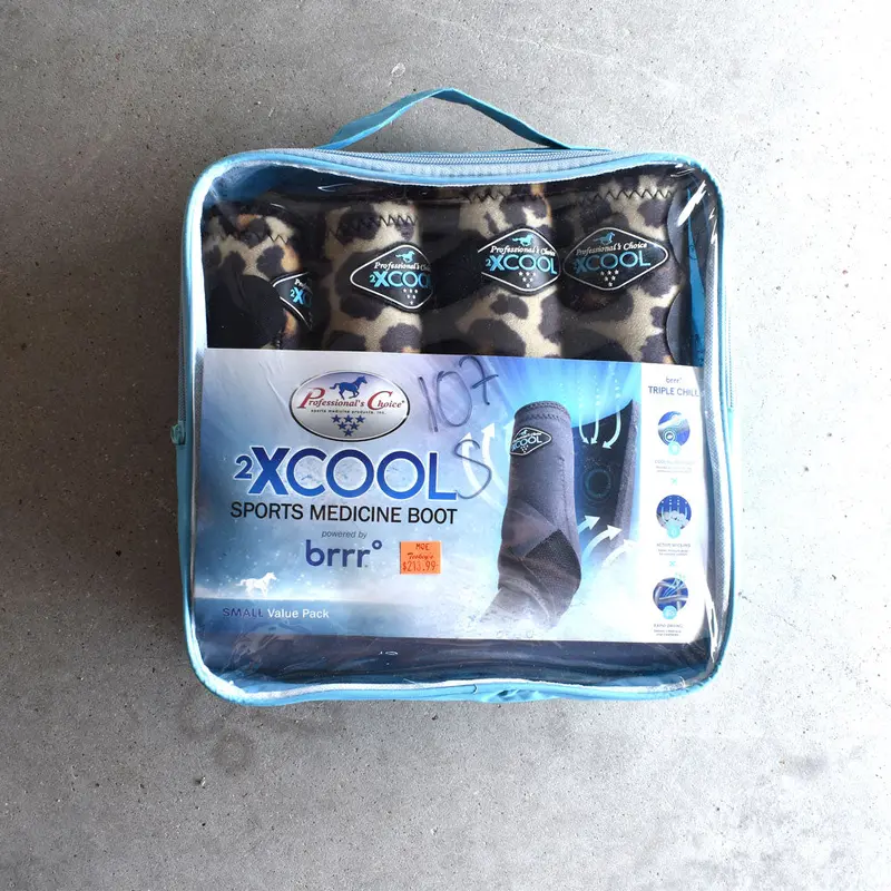 NEW Professional Choice 2xCool Sports Medicine Boots 4 Pack Cheetah Print