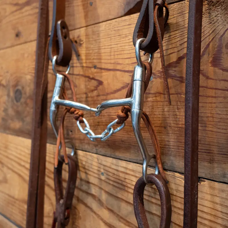 Shanked Smooth Snaffle with All NEW Leather Bridle Rig