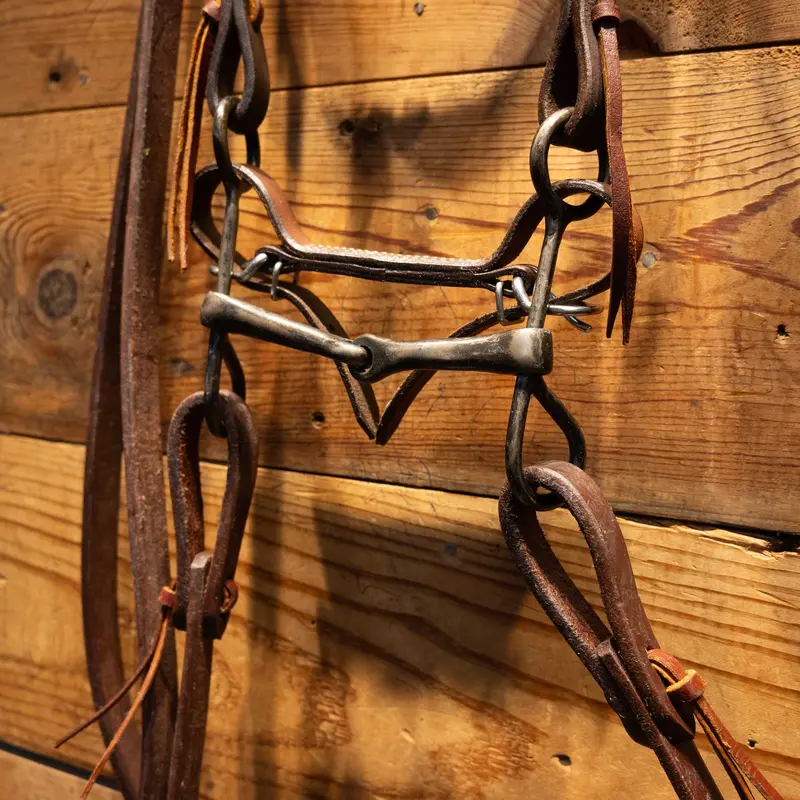 Sliding Gag Snaffle with all NEW leather Bridle Rig