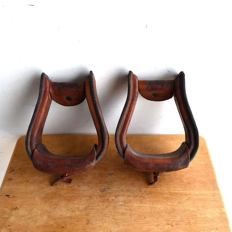 Used Leather Covered Stirrups