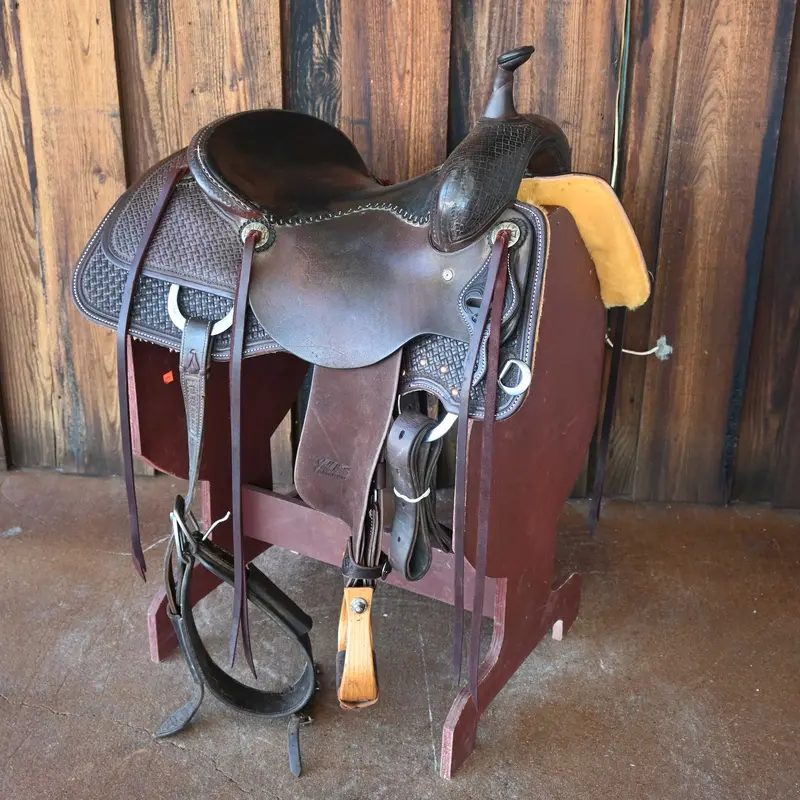 16" USED JEFF SMITH BUSTER WELCH CUTTING SADDLE