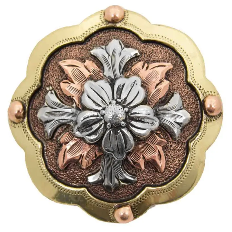 Flower Cross Concho