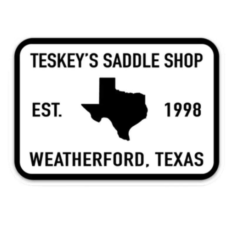 Teskey's 1998 Saddle Shop Sticker Black/White