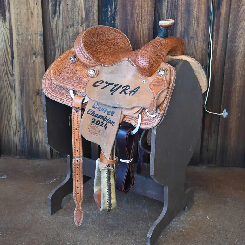 12" USED TESKEY'S TEAM ROPING SADDLE