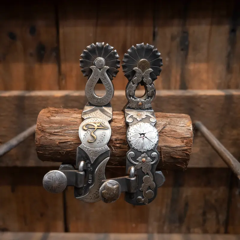 Clint Martin Silver Mounted 12pt. Spurs