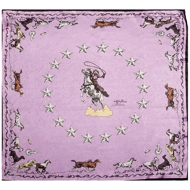 Mustang Lavender Silk Scarf