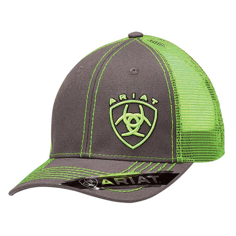 Ariat Grey & Green Mesh Cap