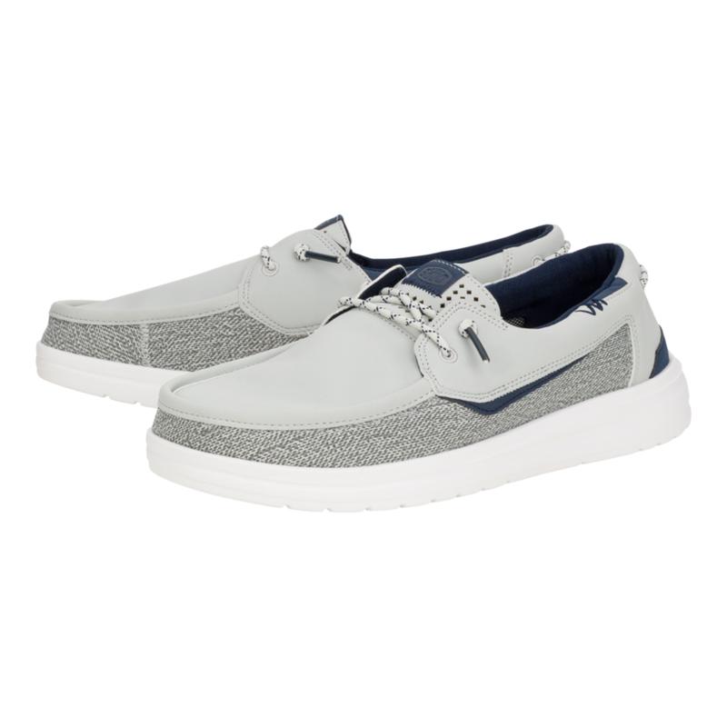 Hey Dude Men's Welsh Grip Classic Mesh Storm Grey/Navy Shoe