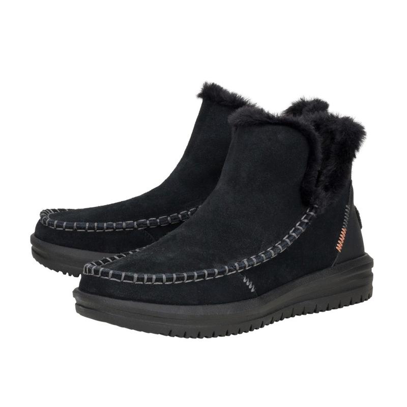 Hey Dude Women's Black Camden Suede