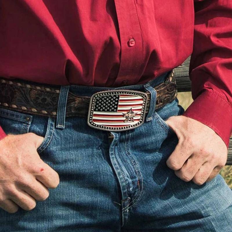 PBR American Flag Belt Buckle