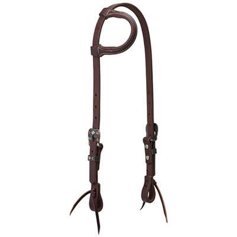Weaver Leather Chevron Designer Hardware Sliding Ear Headstall