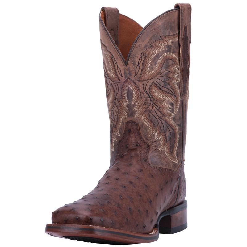 Dan Post Men's Chocolate Full Quill Ostrich Alamosa Boot