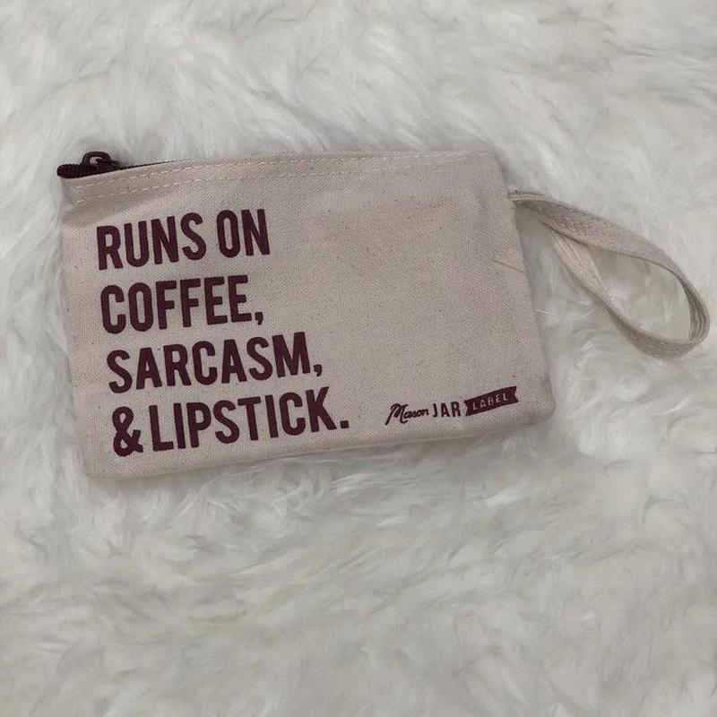Coffee and Sarcasm Lipstick Bag