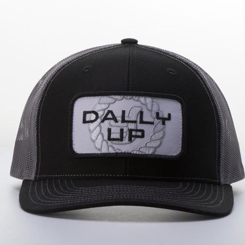 Dally Up Black Grey and White Logo Cap