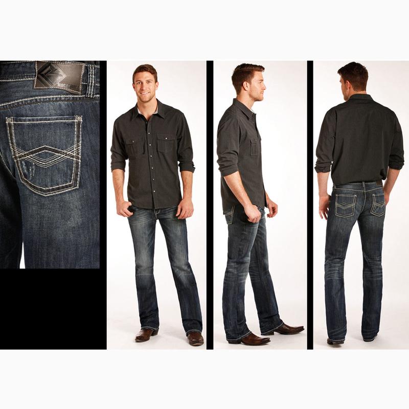 Rock and Roll Dark Was Zig Zag Pistol Jeans