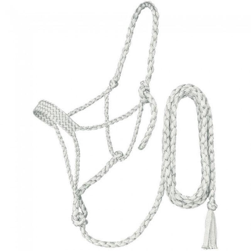 J T International Mule Tape White Rope Halter
