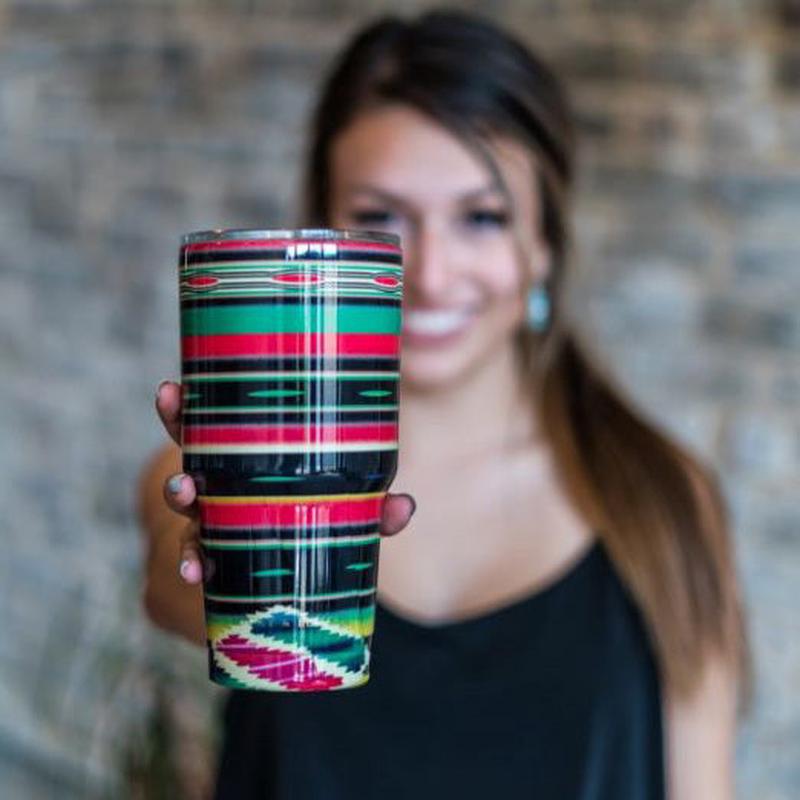 L&B Black Serape Tumbler