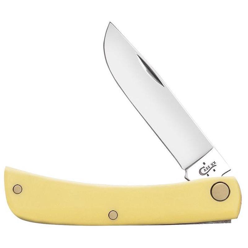 W.R. Case & Sons Cutlery Co. Yellow Synthetic Chrome Vanadium Sod Buster JR