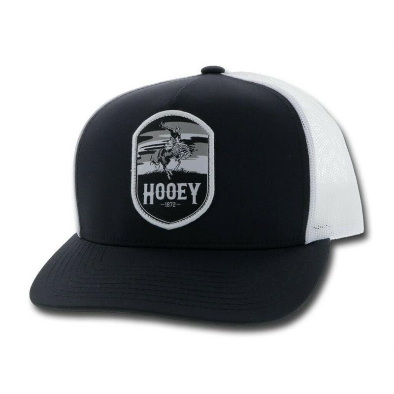 Hooey Cheyenne Patch Black & White Cap
