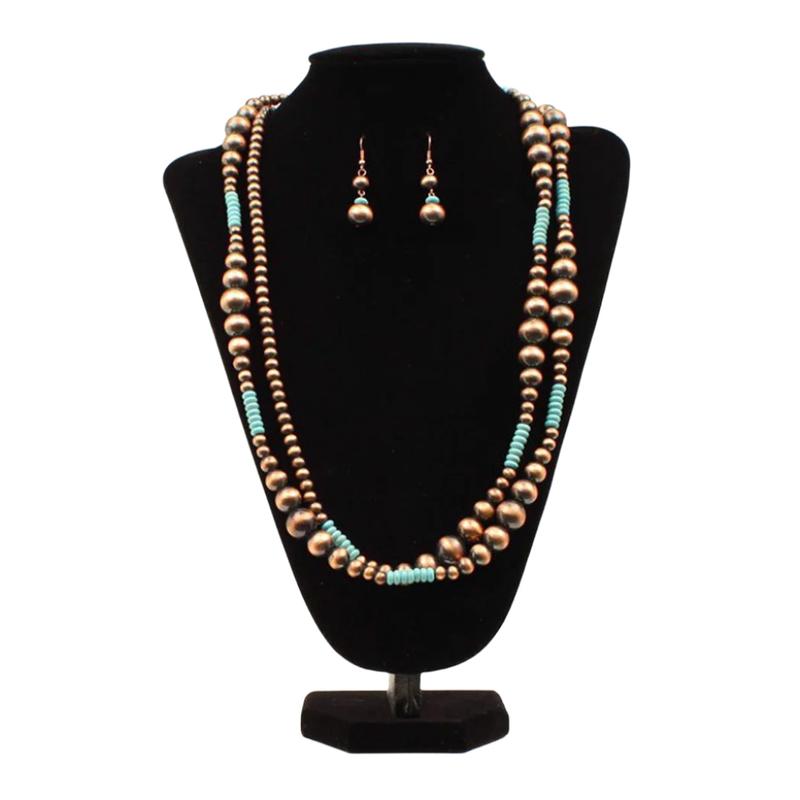 Blazin Roxx Turquoise & Copper Pearl Set