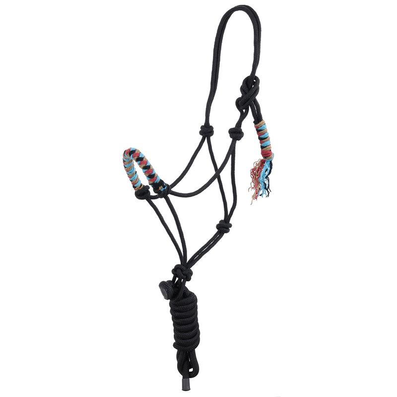 Showman Desert Blaze Mohair Wool Nose Cowboy Knot Halter with Lead