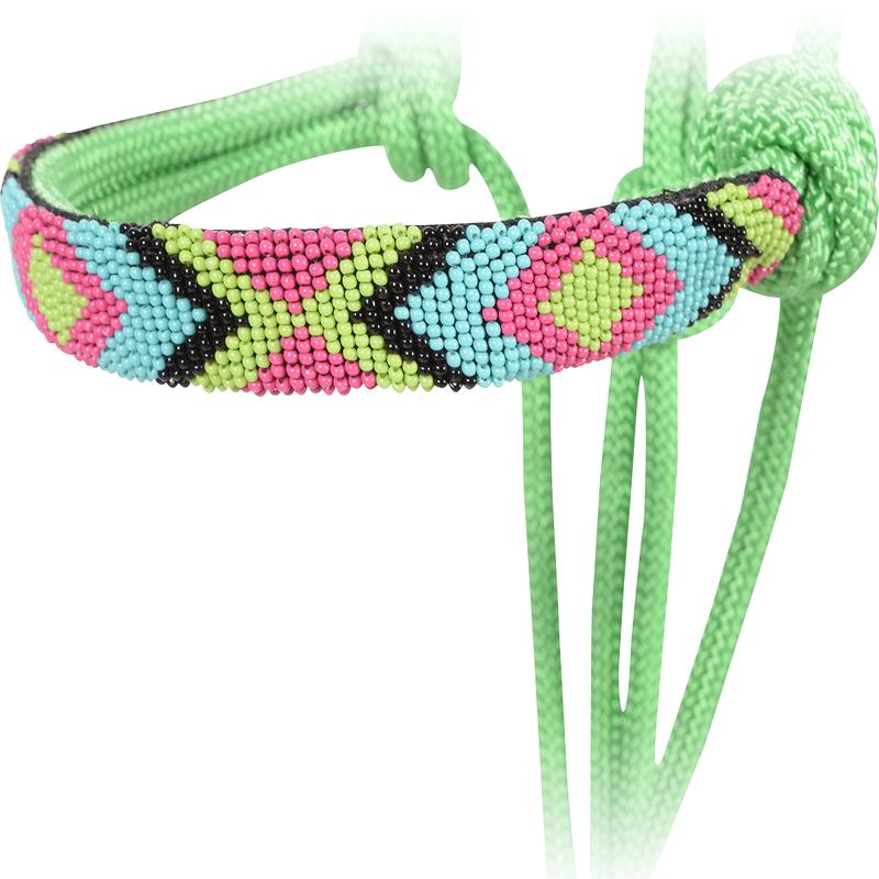 Cashel Beaded Lime Rope Halter