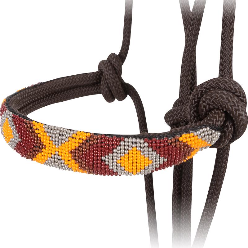 Cashel Chocolate Beaded Rope Halter